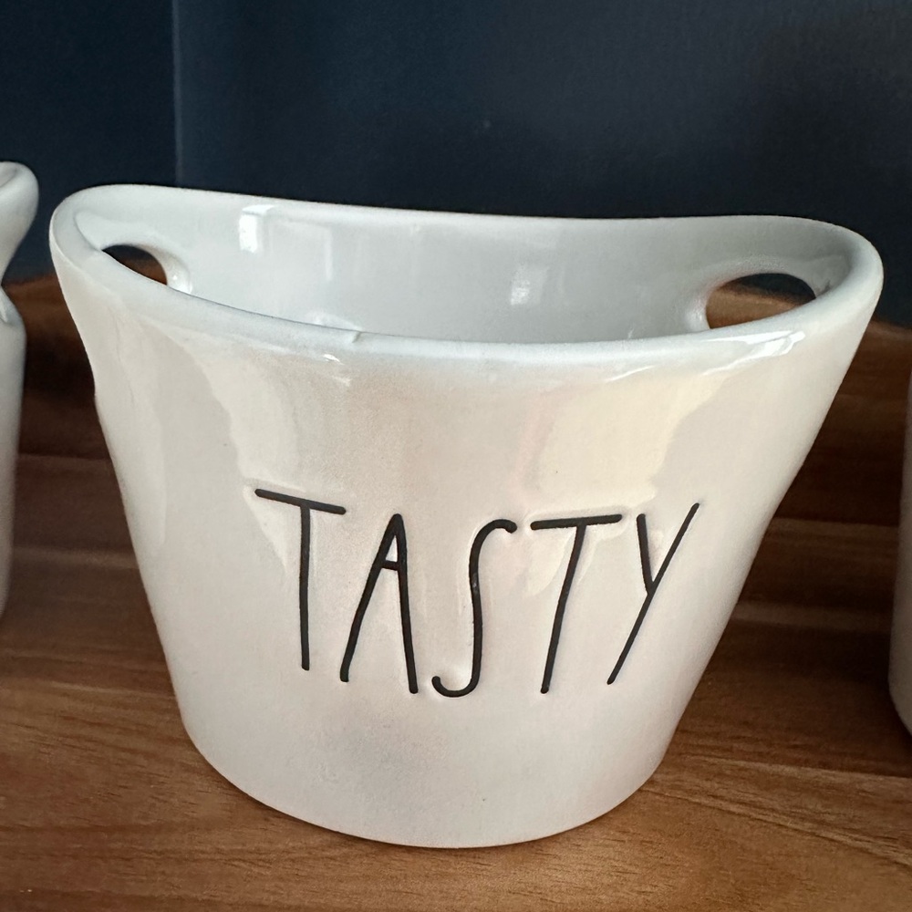 Rae Dunn YUM TASTY DELISH charcuterie, condiment bowls Farmhouse Kitchen Decor - Picture 4 of 6
